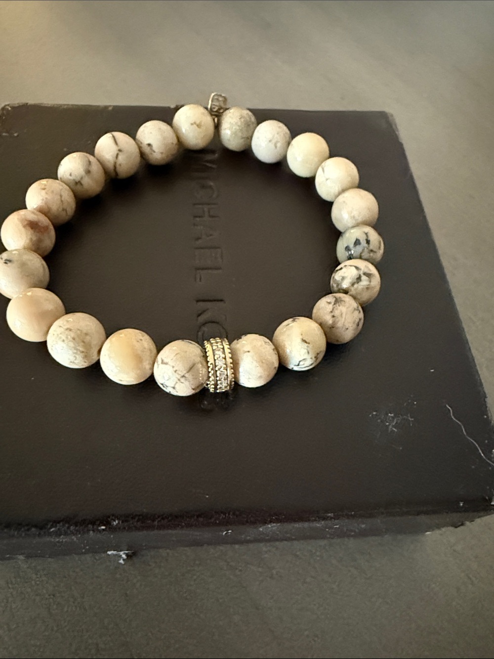 Sydney Evan African opal and diamond Rondelle  beaded bracelet